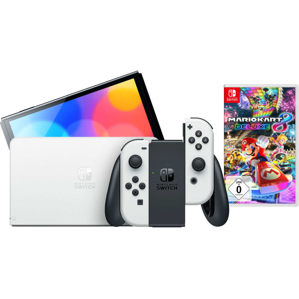 Nintendo Switch OLED Weiß + Mario Kart 8 Deluxe