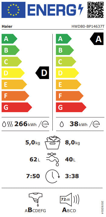 Haier HWD80-BP14637T - 8/5 kg
