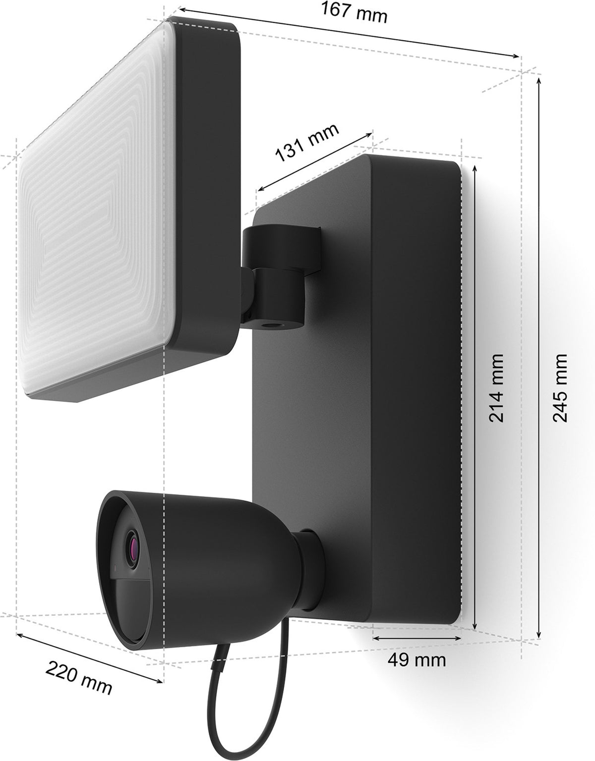 Hie Secure Floodlight Kamera - Schwarz