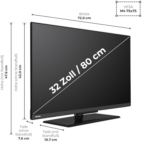 Toshiba 32LV3F63DAZ Smart-TV 32 Zoll