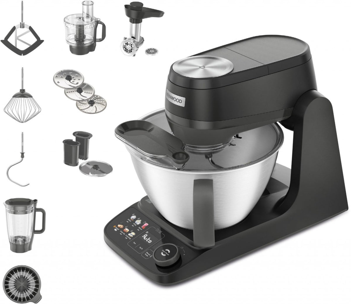 Kenwood KHC40.080BK SmartTouch Küchenmaschine mit Waage 4,3 l schwarz