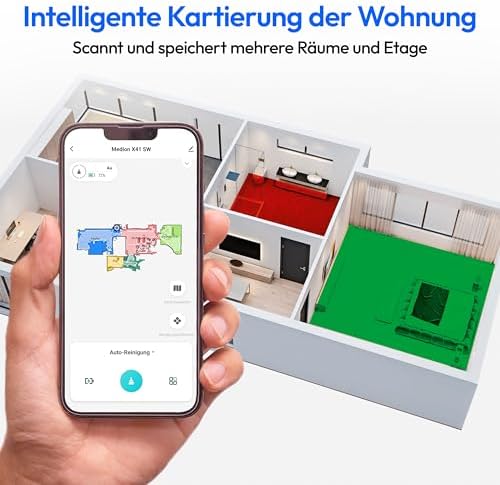 MEDION X41 SW Saugroboter mit Wischfunktion
