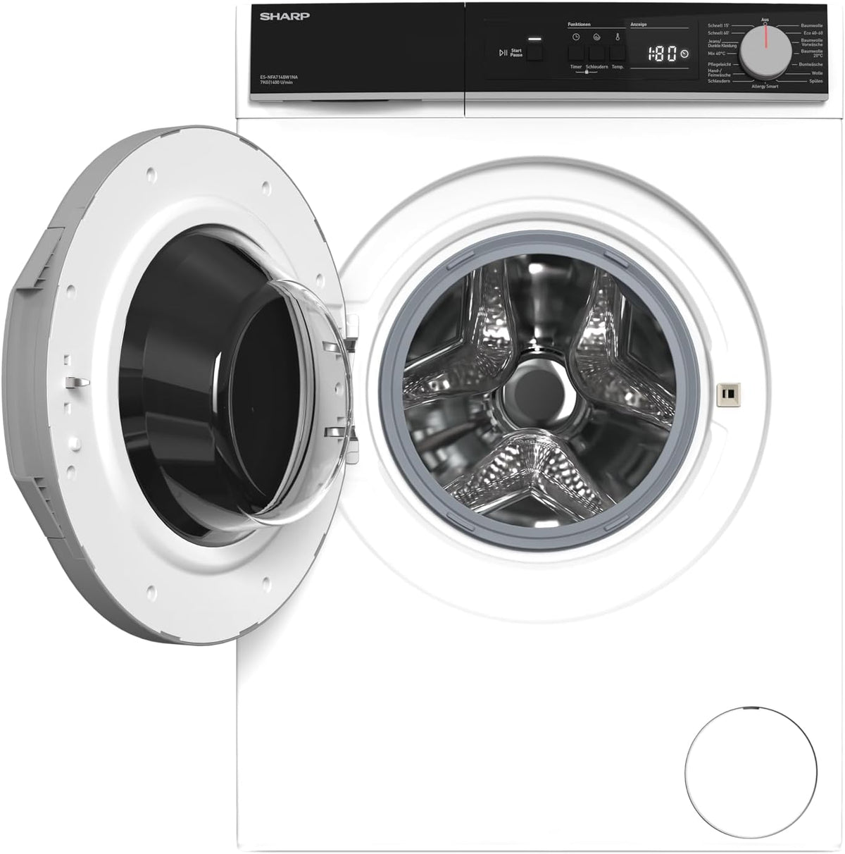 Sharp ES-NFA714BW1NA-DE Waschmaschine 7 kg