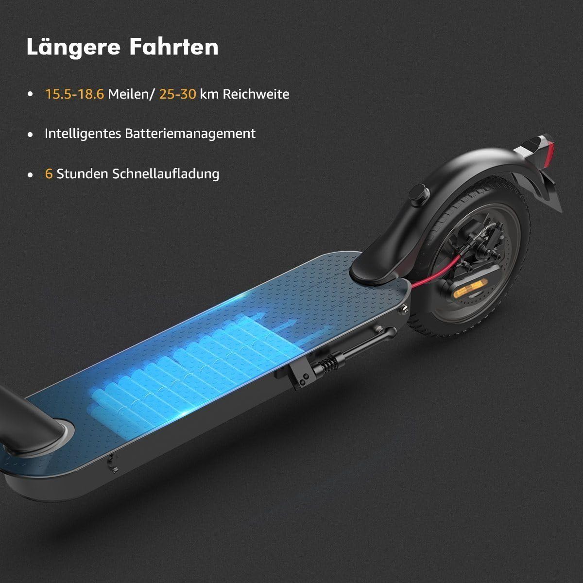 iScooter E9 Pro E-Scooter mit Straßenzulassung (ABE), 350 W, 30 km Reichweite – Bild 4