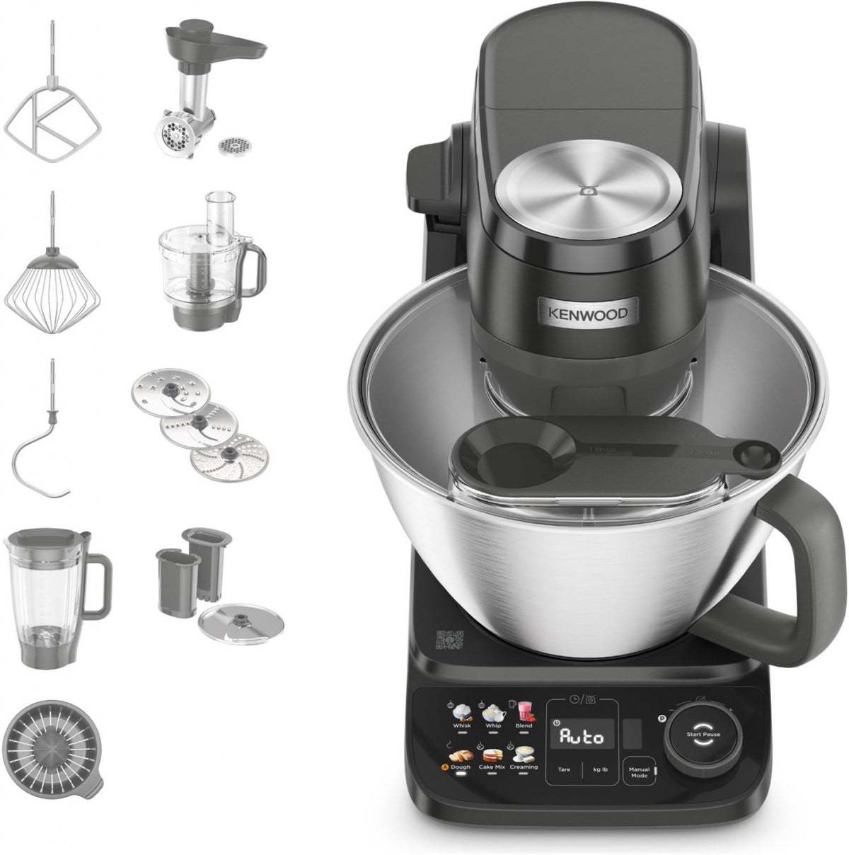 Kenwood KHC40.080BK SmartTouch Küchenmaschine mit Waage 4,3 l schwarz