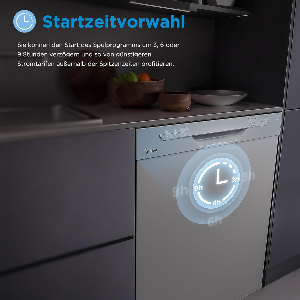 Midea SF 3.60NW PRO Geschirrspüler 60 cm freistehend