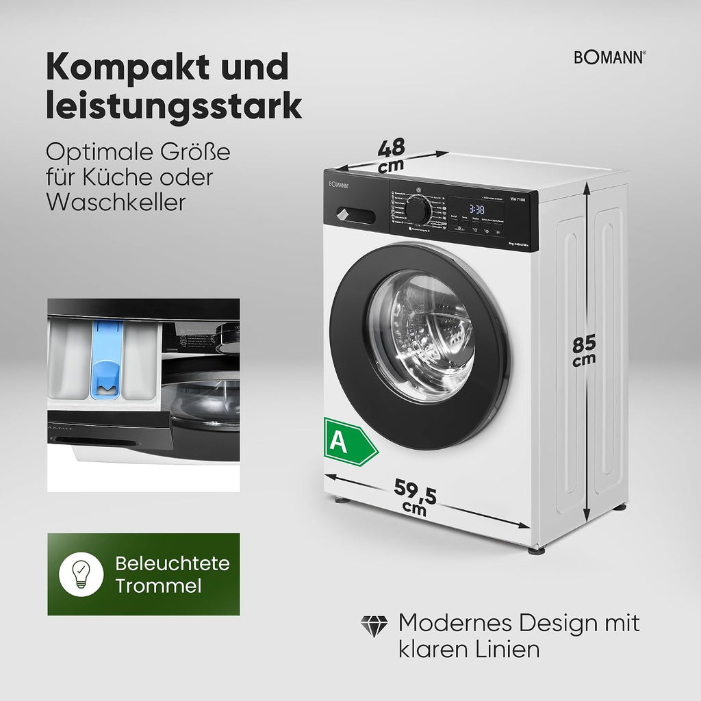 Bomann WA 7188 Waschmaschine 8 kg