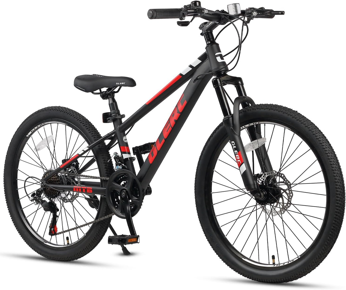 Glerc Skyline Jugend-Mountainbike 24 Zoll schwarz