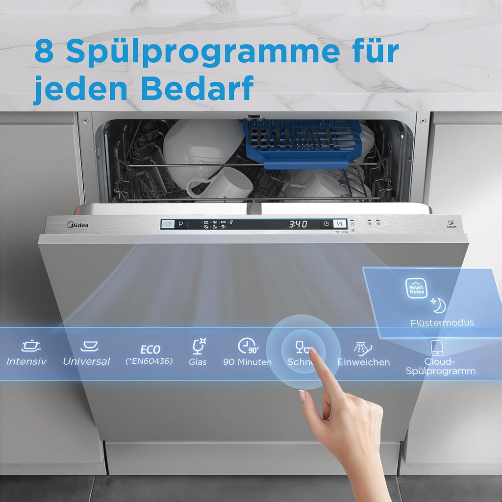 Midea SV 4.60 WI Geschirrspüler vollintegriert 60 cm 14 Maßgedecke