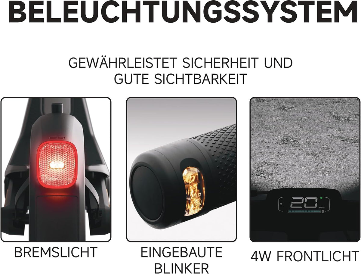 Segway-Ninebot E3 D E-Scooter für Pendler mit deutscher Straßenzulassung, 45 km Reichweite – Bild 6