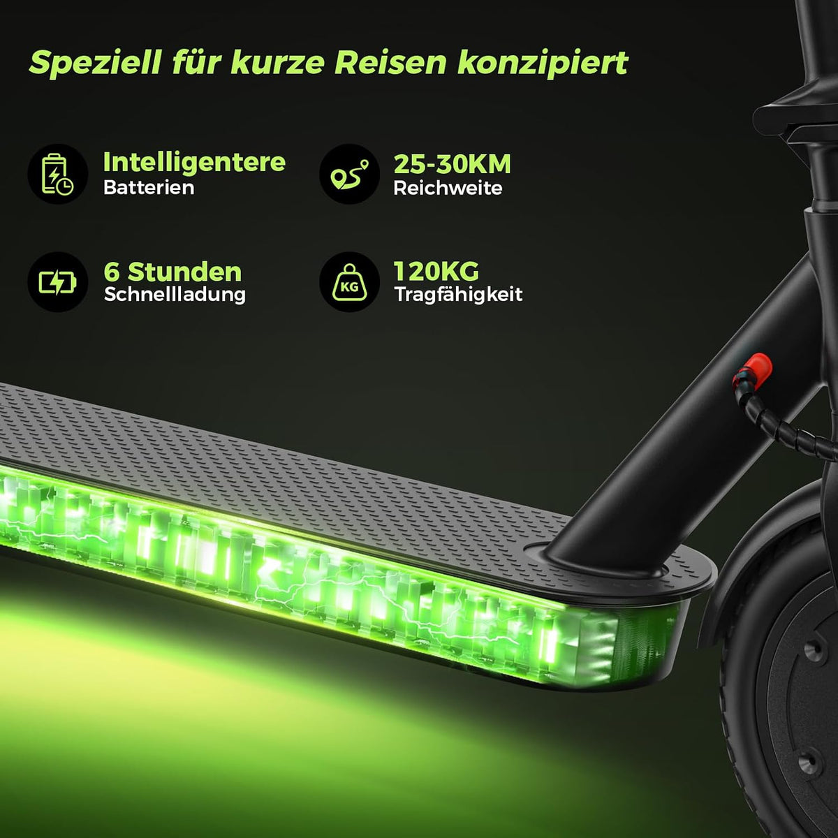 HeyScooter E-Scooter mit Straßenzulassung (ABE), 8,5 Zoll, 350 W, 30 km Reichweite – Bild 5