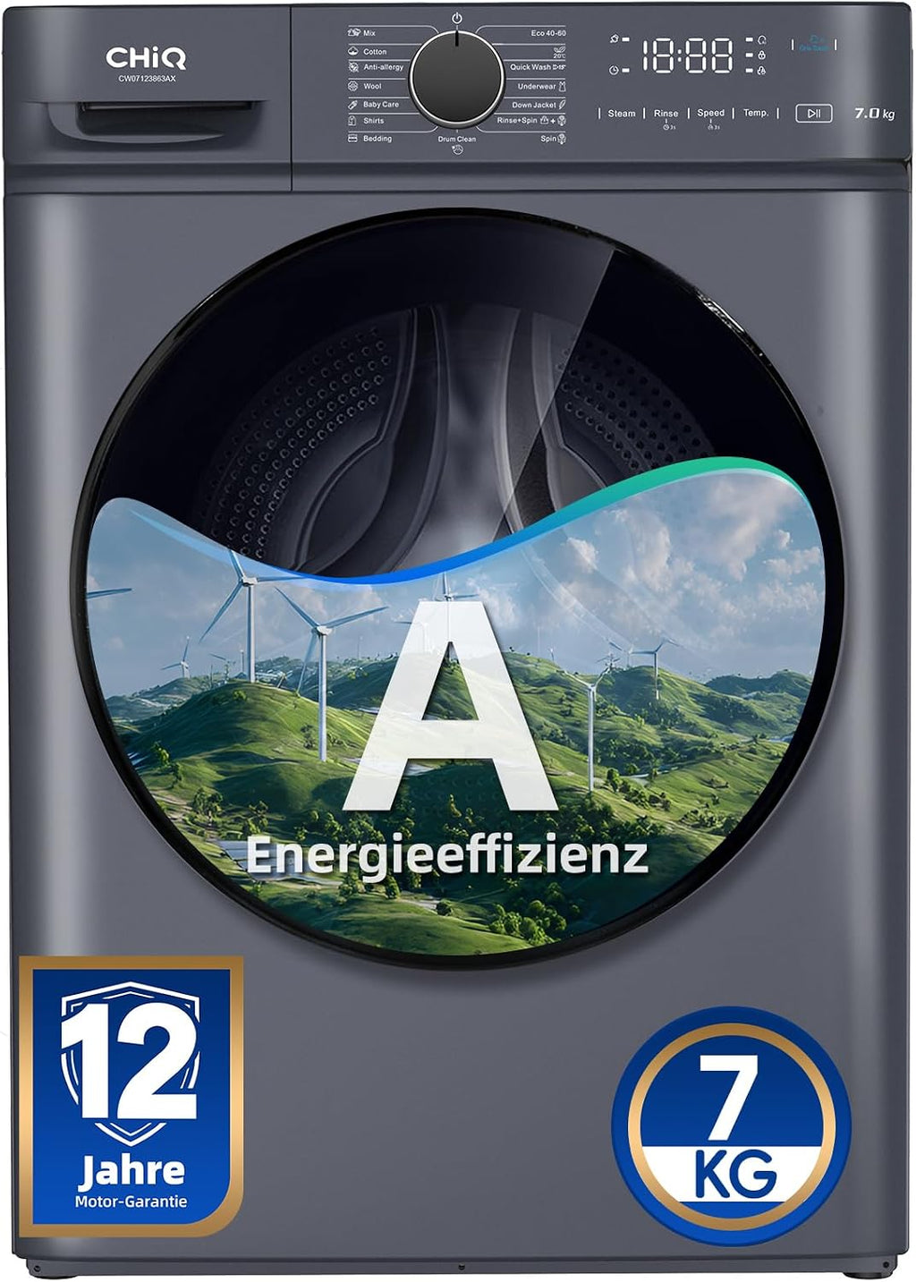 CHiQ CW07123863AX Waschmaschine 7 kg