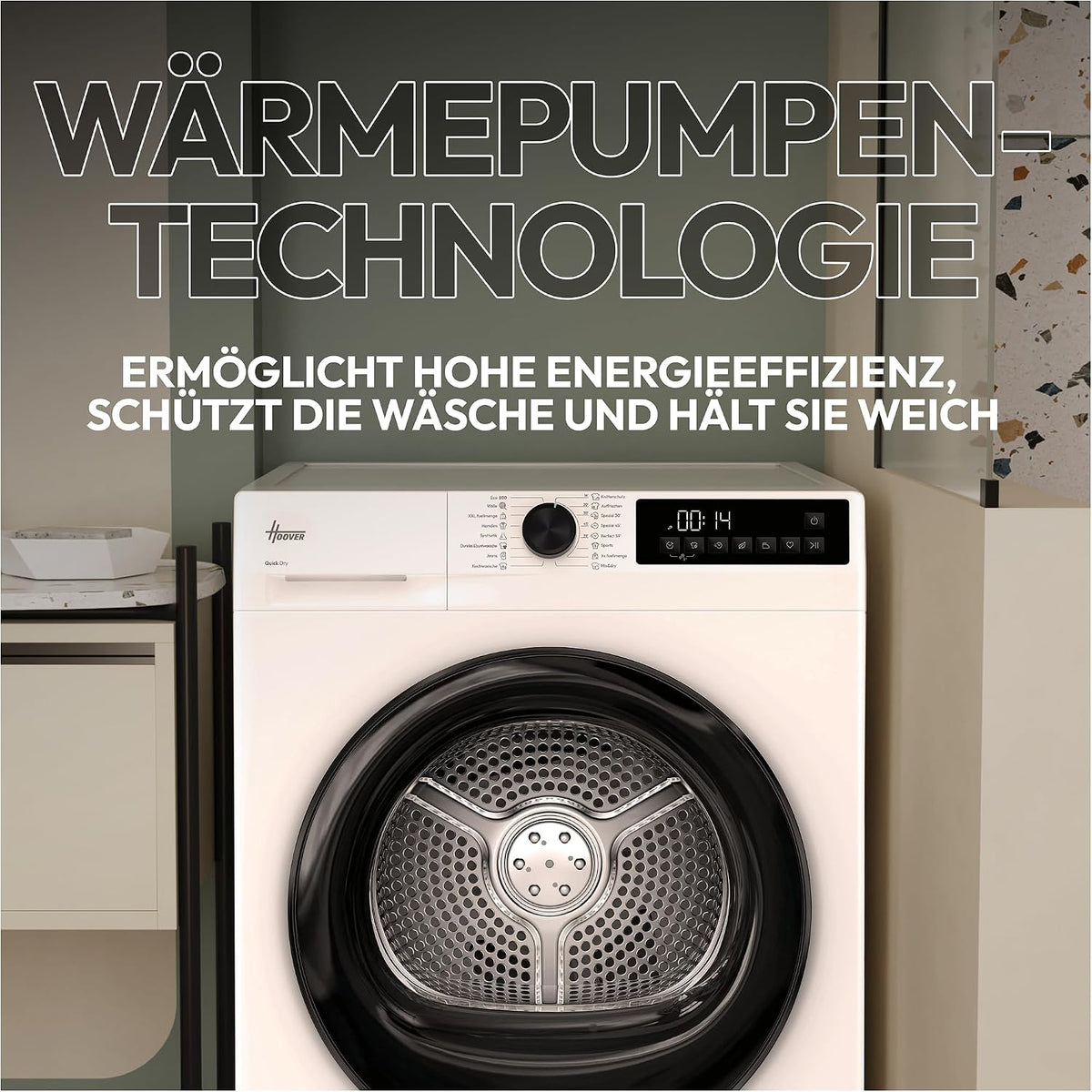 Hoover HPGDL 8N2B-84 Wärmepumpentrockner 8 kg