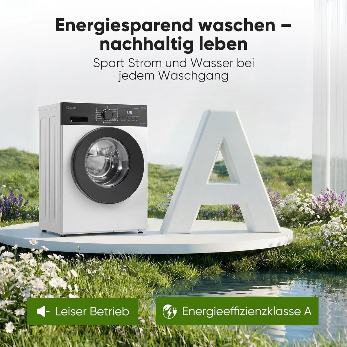 Bomann WA 7188 Waschmaschine 8 kg