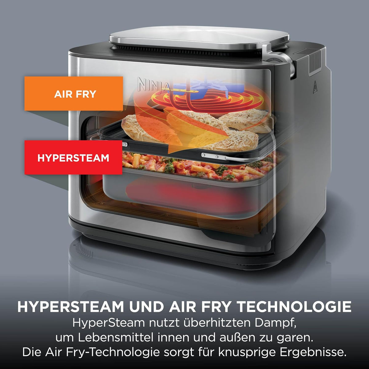 Ninja Combi 12-in-1 Multikocher, Ofen & Heißluftfritteuse SFP700EU, Grau