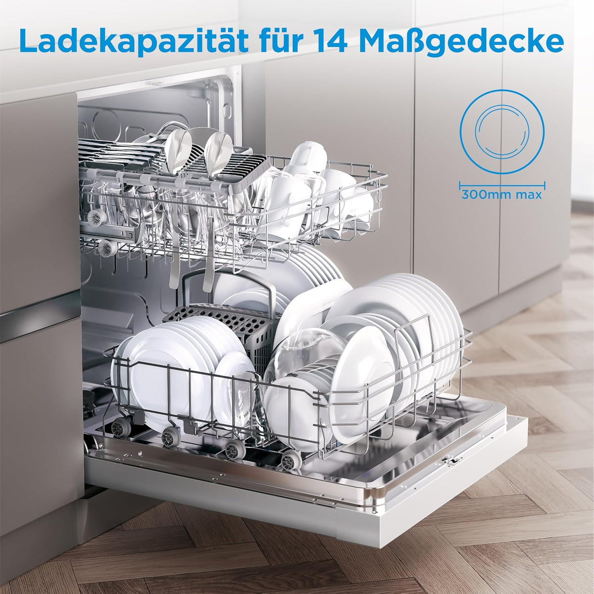 Midea SF 3.60NW PRO Geschirrspüler 60 cm freistehend
