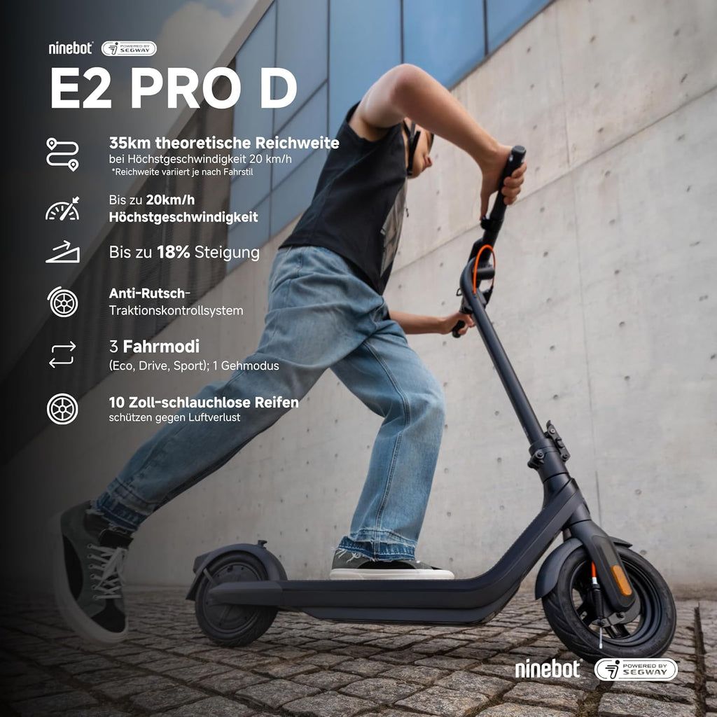 Segway-Ninebot E2 Pro D E-Scooter mit deutscher Straßenzulassung, 35 km Reichweite – Bild 3