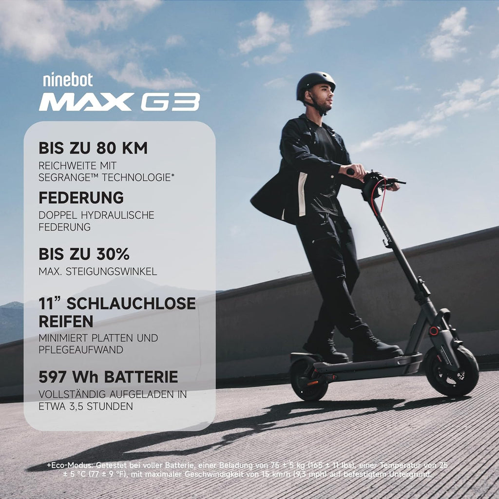 Segway-Ninebot MAX G3 D E-Scooter mit deutscher Straßenzulassung, 80 km Reichweite – Bild 2