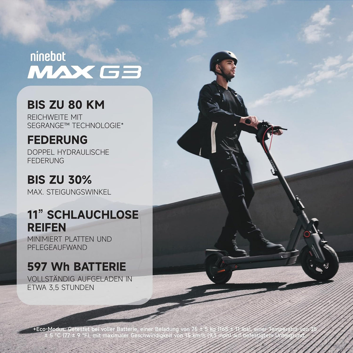 Segway-Ninebot MAX G3 D E-Scooter mit deutscher Straßenzulassung, 80 km Reichweite – Bild 2