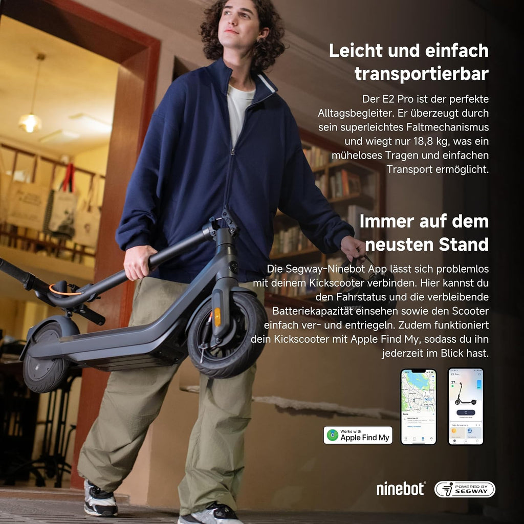 Segway-Ninebot E2 Pro D E-Scooter mit deutscher Straßenzulassung, 35 km Reichweite – Bild 6