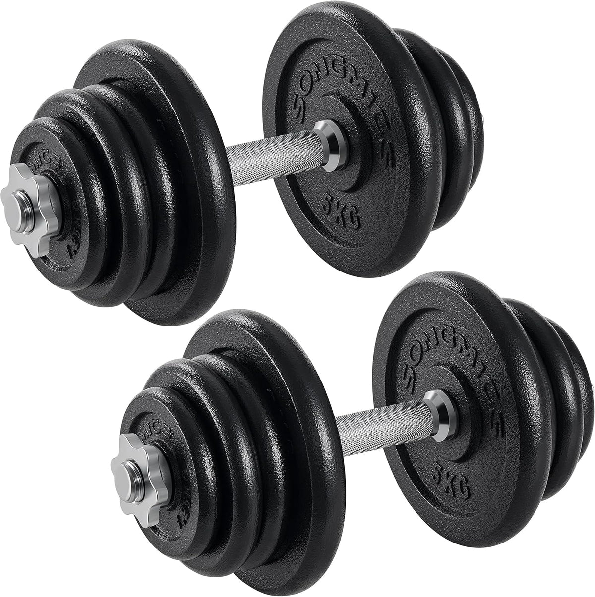 SONGMICS Kurzhantelset 2 × 25 kg aus Gusseisen