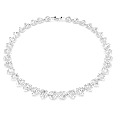 Ariana Grande x Swarovski Halskette Verschiedene Schliffe, Herz, Wei�, Rhodiniert – 5720857_01