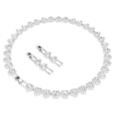 Ariana Grande x Swarovski Halskette Verschiedene Schliffe, Herz, Wei�, Rhodiniert – 5720857_png_var3