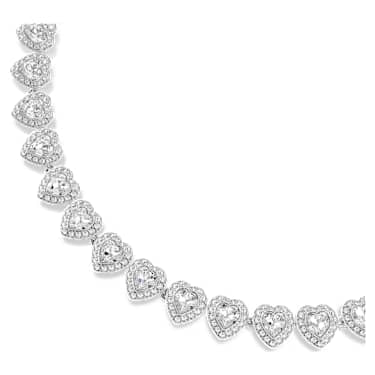 Ariana Grande x Swarovski Halskette Verschiedene Schliffe, Herz, Wei�, Rhodiniert – 5720857_png_var1