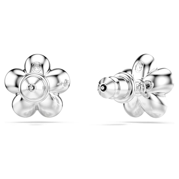Ariana Grande x Swarovski Ohrstecker, Kristallperle, Rundschliff, Blume, Weiß, Rhodiniert – 5756098_png_var3