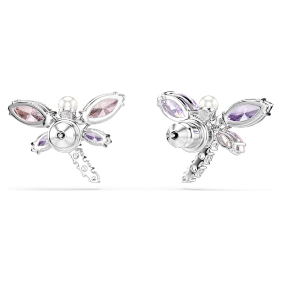 Ariana Grande x Swarovski Ohrstecker, Verschiedene Schliffe, Libelle, Mehrfarbig, Rhodiniert – 5737371_png_var3