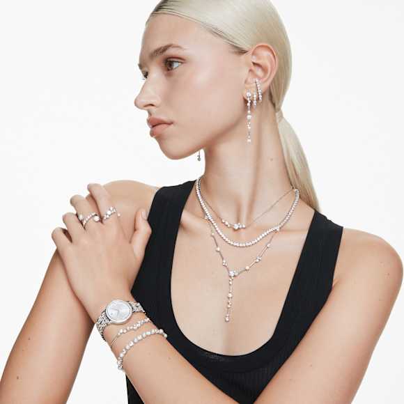 Swarovski Constella Armreif – Kristallperle, weiß, rhodiniert – 5705618_ms2