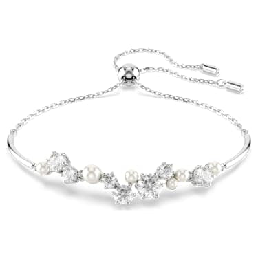 Swarovski Constella Armreif – Kristallperle, weiß, rhodiniert – 5705618_01