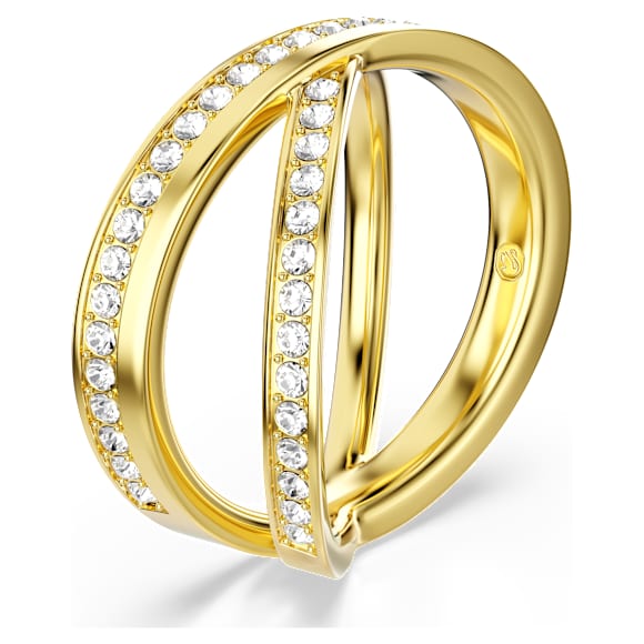 Swarovski Delta Bandring Rundschliff, Weiß, 18K goldbeschichtet – 5754383_png_var1