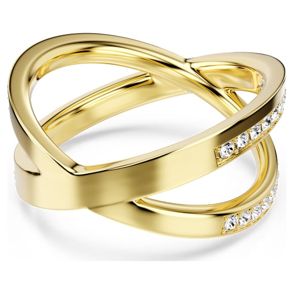 Swarovski Delta Bandring Rundschliff, Weiß, 18K goldbeschichtet – 5754383_png_var3