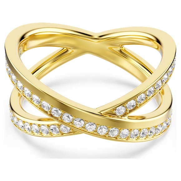 Swarovski Delta Bandring Rundschliff, Weiß, 18K goldbeschichtet – 5754383_png