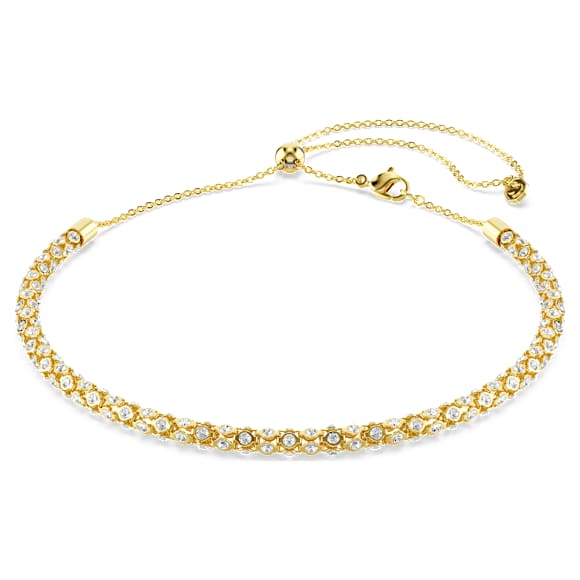 Dextera Halskette Rundschliff, Wei�, 18K Goldbeschichtet – 5750138_png