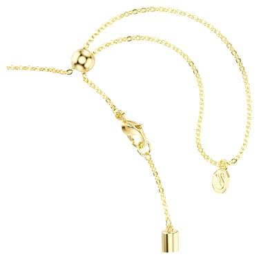 Dextera Halskette Rundschliff, Wei�, 18K Goldbeschichtet – 5750138_png_var2