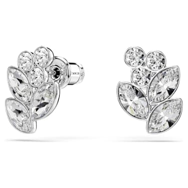 Swarovski Diapason Ohrstecker, Verschiedene Schliffe, Weiß, Rhodiniert – 5754587_01