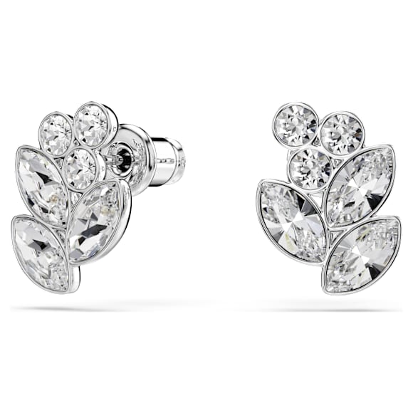Swarovski Diapason Ohrstecker, Verschiedene Schliffe, Weiß, Rhodiniert – 5754587_png_var1
