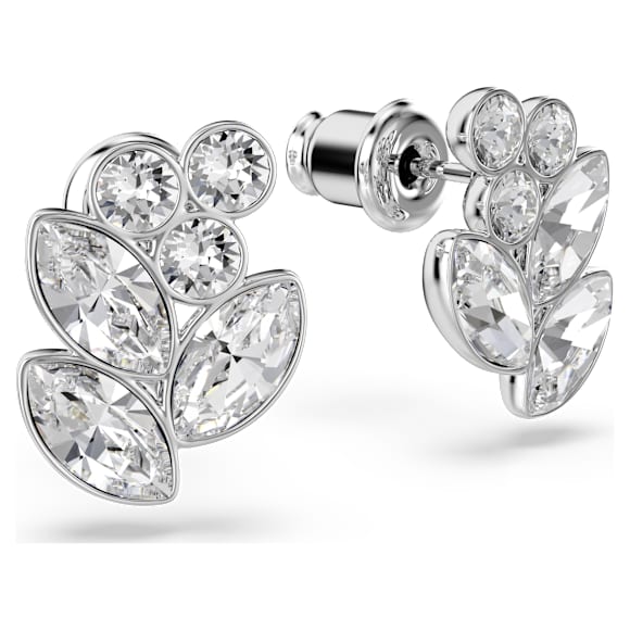 Swarovski Diapason Ohrstecker, Verschiedene Schliffe, Weiß, Rhodiniert – 5754587_png_var2