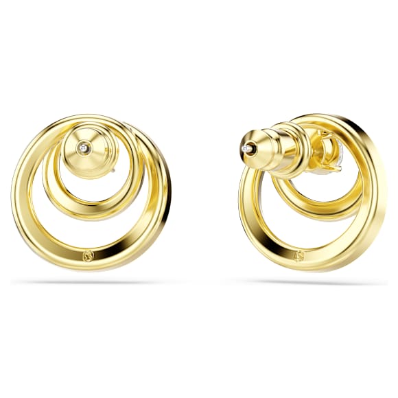 Swarovski Hyperbola Ohrstecker, Rundschliff, Weiß, 18K Goldbeschichtet – 5740407_png_var3