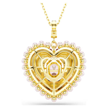 Idyllia Anh�nger Verschiedene Schliffe, Herz, Rosa, 18K Goldbeschichtet – 5742958_png_var5