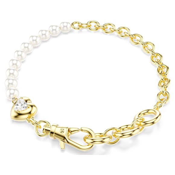 Swarovski Idyllia Armband – Kristallperle, weiß, 18K goldbeschichtet – 5737299_png