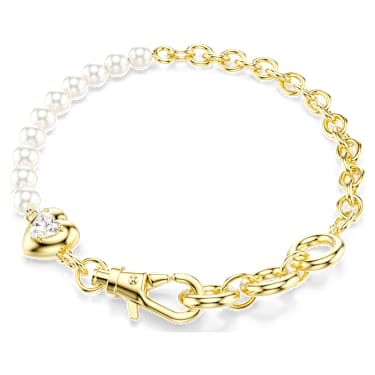 Swarovski Idyllia Armband – Kristallperle, weiß, 18K goldbeschichtet – 5737299_01