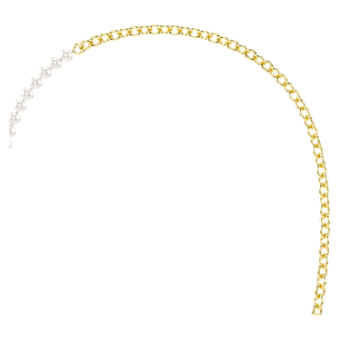 Idyllia Halskette Kristallperle, Wei�, 18K Goldbeschichtet – 5742961_png_var1