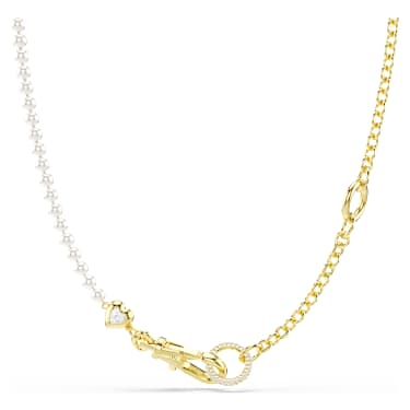 Idyllia Halskette Kristallperle, Wei�, 18K Goldbeschichtet – 5742961_01