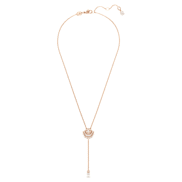 Idyllia Y-Anh�nger Kristallperle, Muschel, Wei�, 18K Ros�goldbeschichtet – 5680299_png_var1
