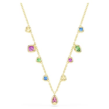 Imber Halskette Verschiedene Schliffe, Mehrfarbig, 18K goldbeschichtet – 5753274_png_var4