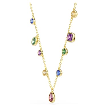 Imber Halskette Verschiedene Schliffe, Mehrfarbig, 18K goldbeschichtet – 5753274_png_var2