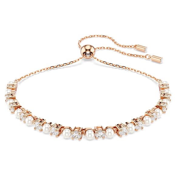 Swarovski Matrix Armband – Kristallperle, weiß, 18K roségoldbeschichtet – 5729506_png
